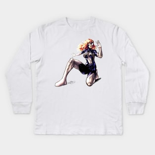 Julia Carpenter Spider Woman Kids Long Sleeve T-Shirt